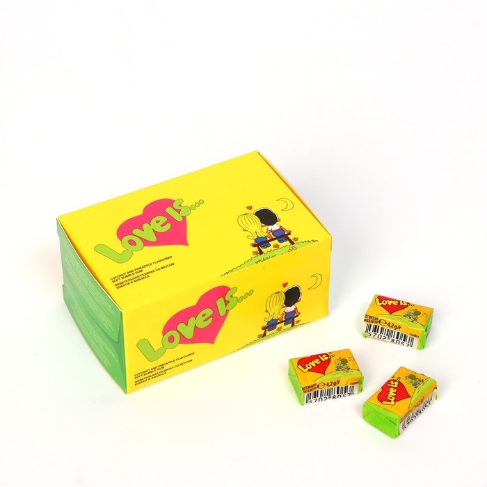 Жевательная резинка Love is, Кокос и Ананас, 4.2 г, 20 шт Жевательная резинка Love is, Кокос и Ананас, 4.2 г, 20 шт