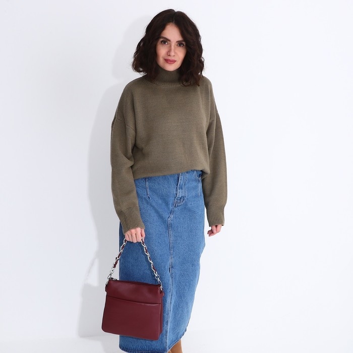 Сумка кросс-боди на молнии, цвет бордовый Сумка кросс-боди на молнии, цвет бордовый