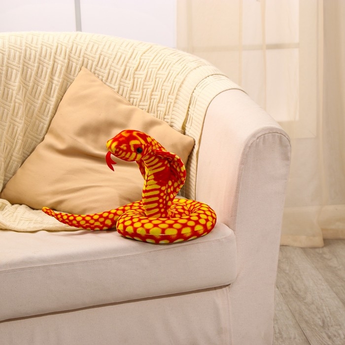 Мягкая игрушка «Кобра», 80 см, цвет оранжевый Мягкая игрушка «Кобра», 80 см, цвет оранжевый