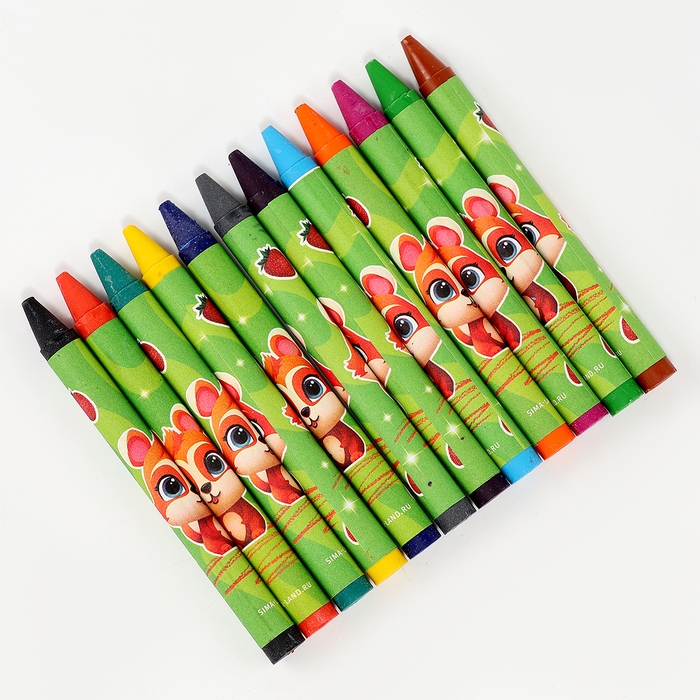 Восковые мелки - карандаши ароматизированные «Весёлые ребята», 12 цветов Восковые мелки - карандаши ароматизированные «Весёлые ребята», 12 цветов
