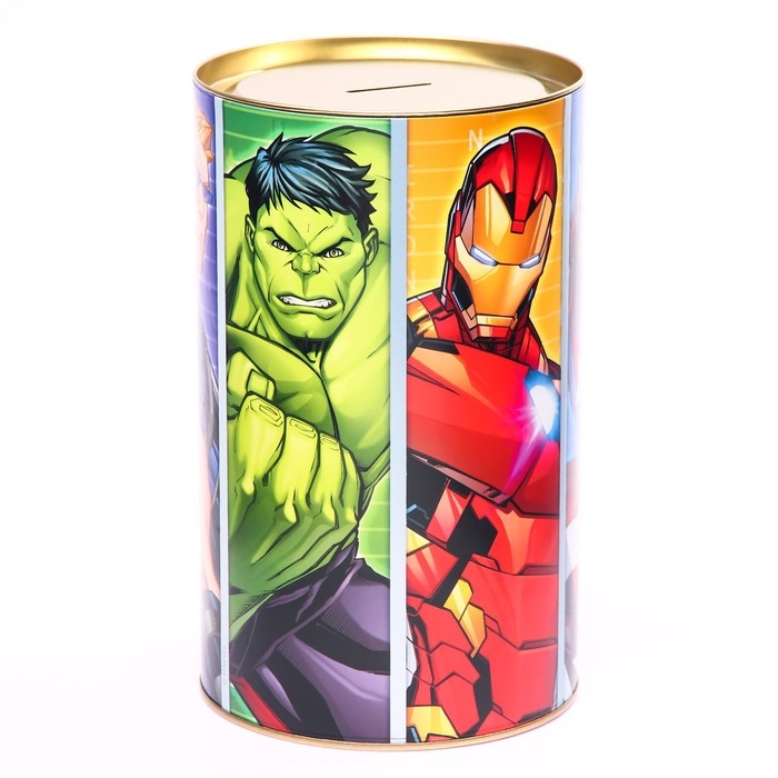 Копилка металлическая, 20,5 см х 12 см х 12 см, XXL Копилка металлическая, 20,5 см х 12 см х 12 см, XXL "Супер-герои", Мстители