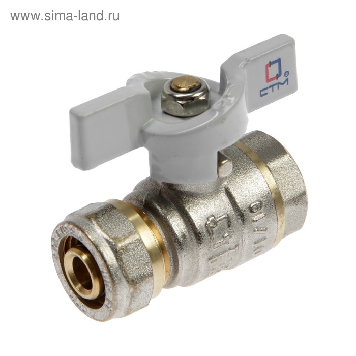 Кран шаровой Кран шаровой "СТМ" СТАНДАРТ, 16 х 1/2", цанга/гайка, бабочка