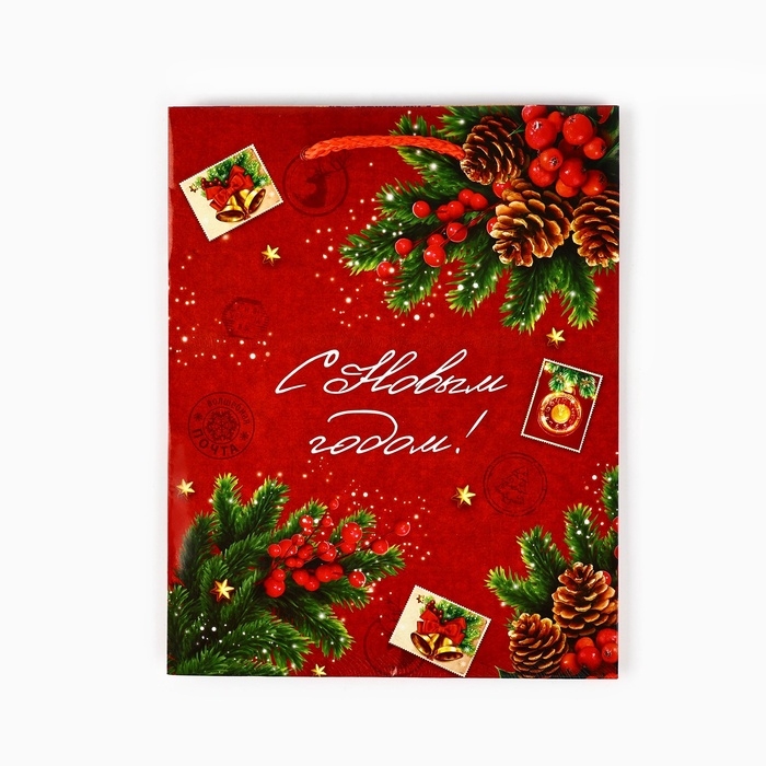 Пакет подарочный новогодний ламинированный «Новогодняя история», MS 18 х 23 х 8 см, Новый год Пакет подарочный новогодний ламинированный «Новогодняя история», MS 18 х 23 х 8 см, Новый год