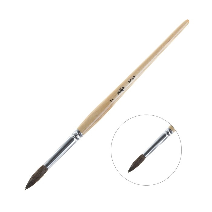 Кисть коза, круглая №7, «Гамма» Кисть коза, круглая №7, «Гамма»