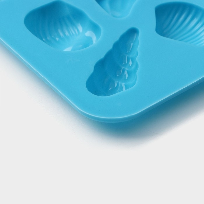 Форма для конфет и шоколада Доляна «Ракушки», силикон, 17,3×17,3 см, 16 ячеек (3,4×2,5 см), цвет МИКС Форма для конфет и шоколада Доляна «Ракушки», силикон, 17,3×17,3 см, 16 ячеек (3,4×2,5 см), цвет МИКС