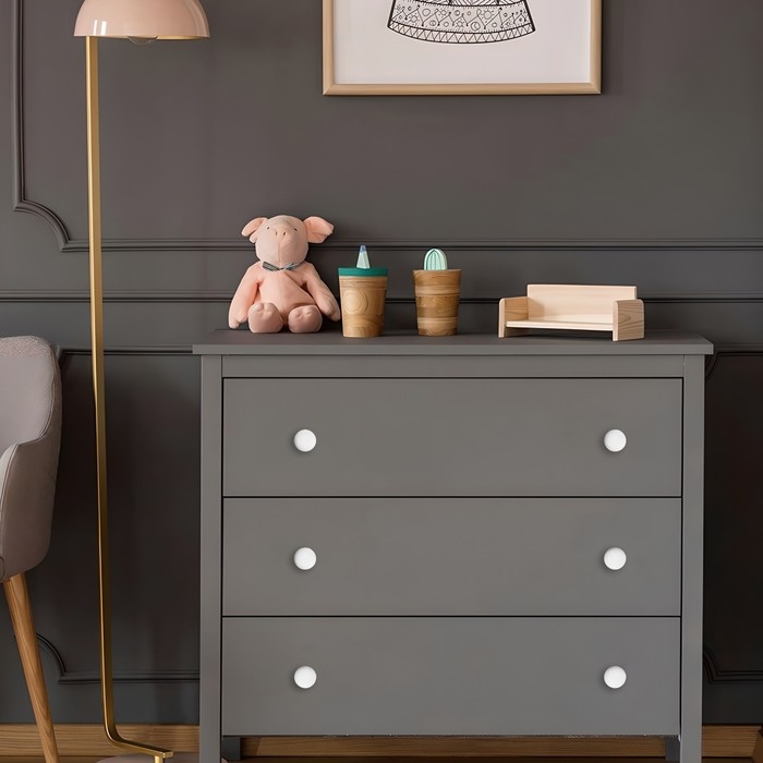 Ручка-кнопка Ceramics 002, керамическая, белая Ручка-кнопка Ceramics 002, керамическая, белая