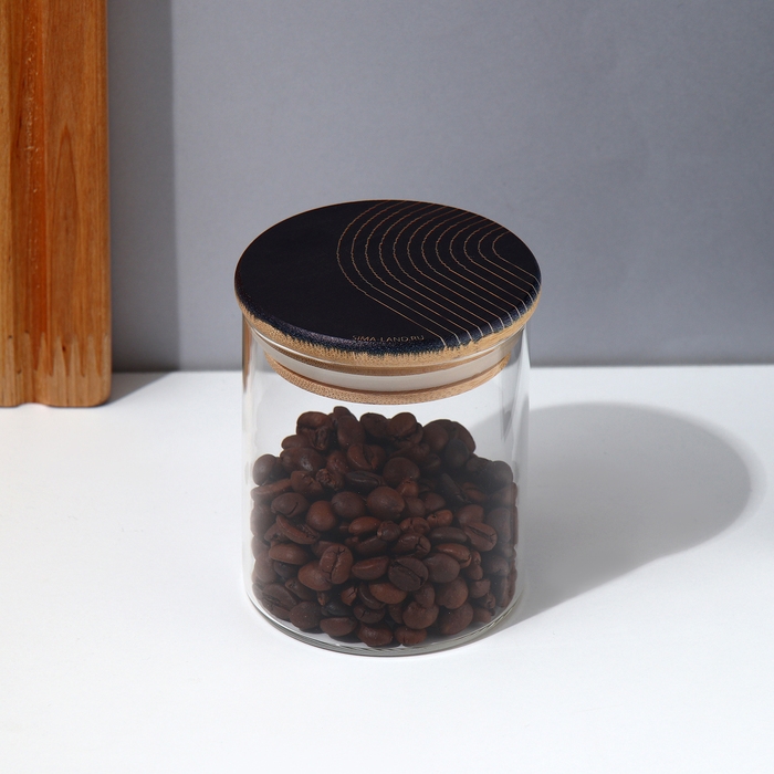 Банка для хранения сыпучих продуктов и круп &laquo;Геометрия&raquo;, 250 мл