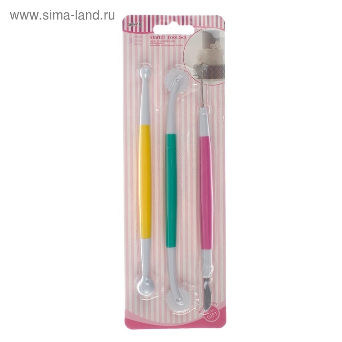 Набор инструментов для лепки из глины, пластилина, пластики, 3 штуки Набор инструментов для лепки из глины, пластилина, пластики, 3 штуки