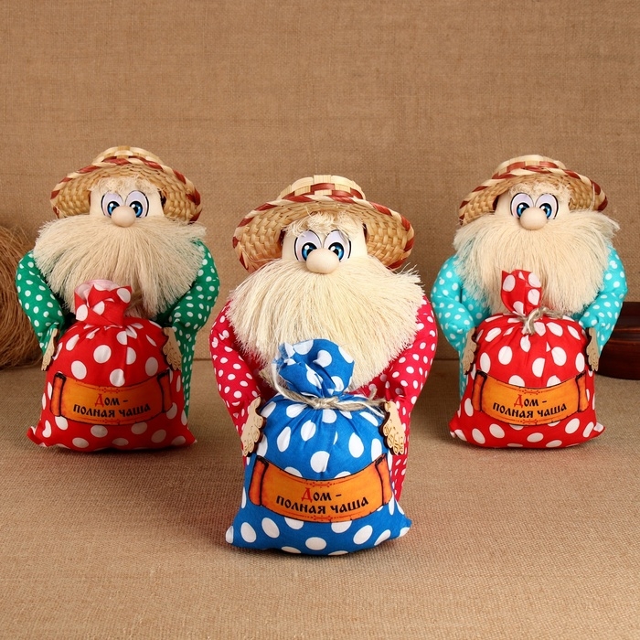 Домовой Фёдор Домовой Фёдор "Дом - полная чаша", с мешком, 30 х 20 см, микс