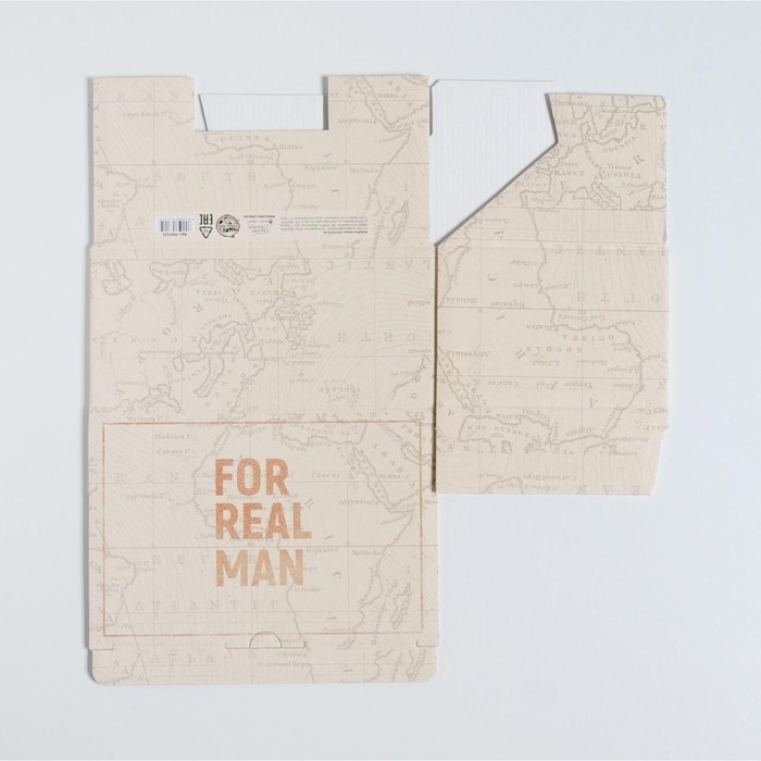 Коробка‒пенал, упаковка подарочная, «For real man», 22 х 15 х 10 см Коробка‒пенал, упаковка подарочная, «For real man», 22 х 15 х 10 см