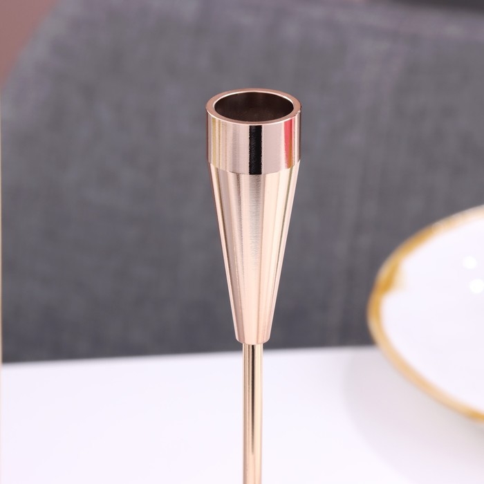 Набор из 3 подсвечников, металл, D=5 см H=36,5/31/26 см