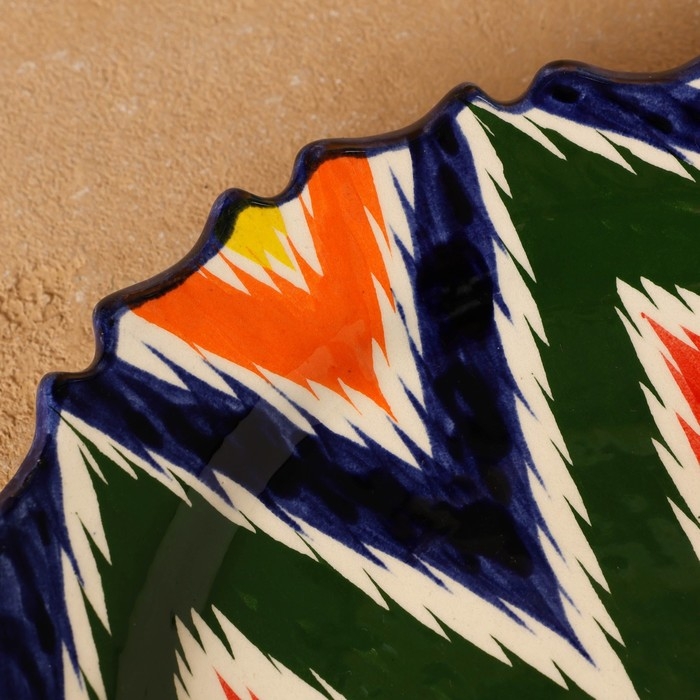 Тарелка Риштанская Керамика Тарелка Риштанская Керамика "Атлас", рифленая, 17 см