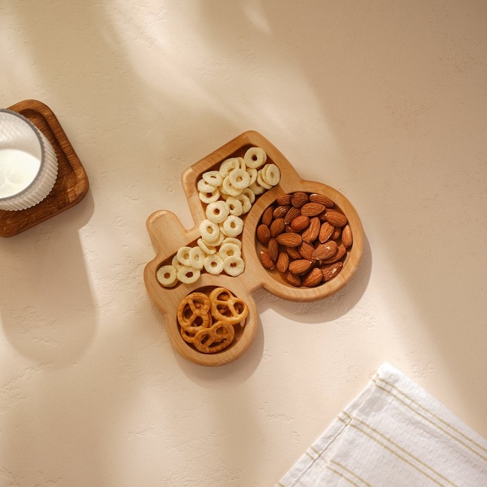 Менажница детская из берёзы Sima-Land Home Autо, 19,5×16×1,8 см