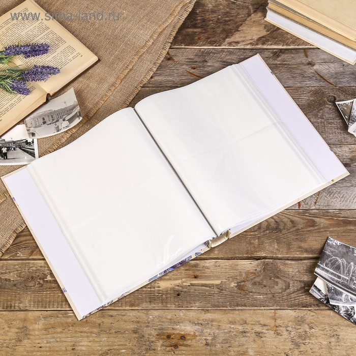 Фотоальбом на 200 фото 13х18 см Фотоальбом на 200 фото 13х18 см "Крупные цветы" золот.обвод, в коробке МИКС 33х27,5х5,7 см