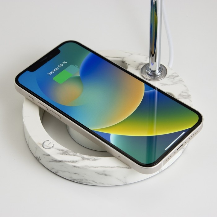 Настольная лампа Настольная лампа "Левитация" LED 5Вт от сети (1,5м) серебро 16х10х36,7 см RISALUX