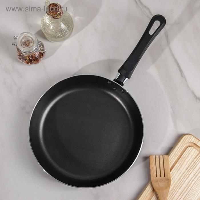 Сковорода Promo, d=24 см, стеклянная крышка, пластиковая ручка, антипригарное покрытие, цвет чёрный Сковорода Promo, d=24 см, стеклянная крышка, пластиковая ручка, антипригарное покрытие, цвет чёрный