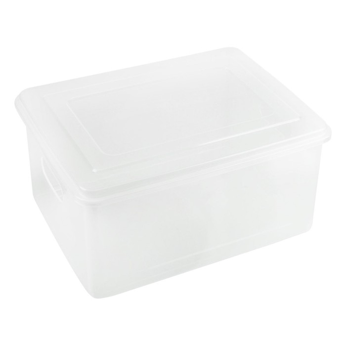 Контейнер для документов Стамм А4, 260 х 350 х 160 мм, пластик, прозрачный, вместительный корпус Контейнер для документов Стамм А4, 260 х 350 х 160 мм, пластик, прозрачный, вместительный корпус