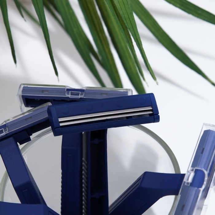 Набор станков для бритья LuazON, с 2 лезвиями, синий, 10 шт. Набор станков для бритья LuazON, с 2 лезвиями, синий, 10 шт.