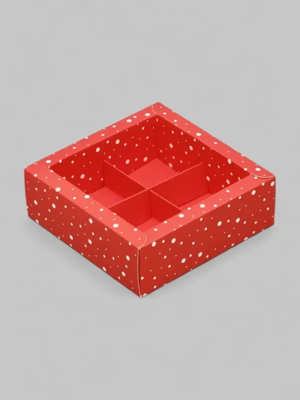 Коробка под 4 конфеты новогодняя &laquo;Снегири&raquo;, 10.5&times;10.5&times;3.5 см