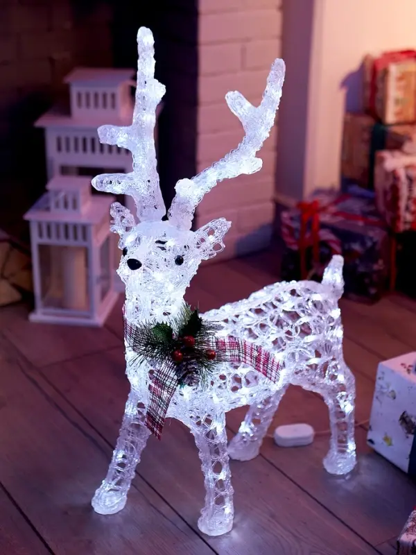 Фигура светодиодная «Олень», 70 см, 100LED, 220V, БЕЛЫЙ Фигура светодиодная «Олень», 70 см, 100LED, 220V, БЕЛЫЙ