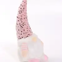 Игрушка новогодняя свет &laquo;Гном в розовом колпаке с пайетками&raquo;, 3хААА, 10&times;30 см