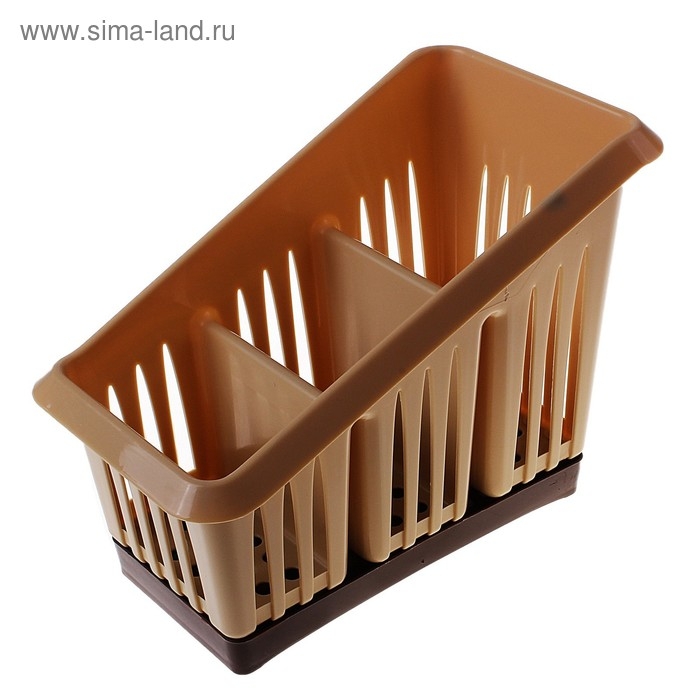 Подставка для столовых приборов Plastic Centre «Лилия», 3 секции, поддон, цвет МИКС Подставка для столовых приборов Plastic Centre «Лилия», 3 секции, поддон, цвет МИКС