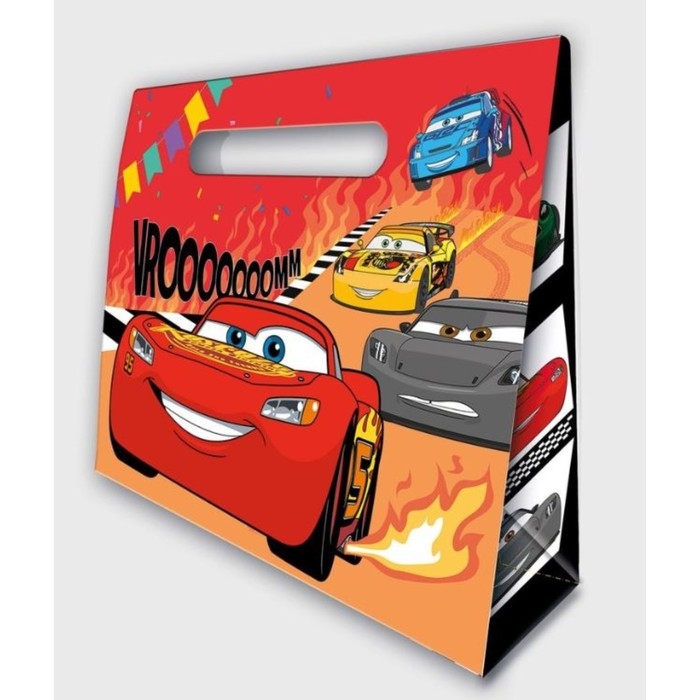 Пакет-коробка  Пакет-коробка "Champion" подарочная упаковка, 40х30х12 см, Тачки