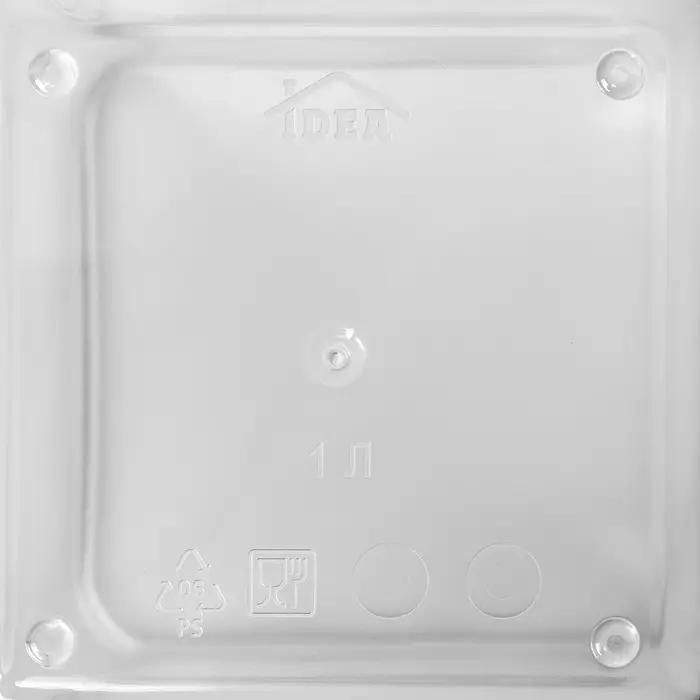 Ёмкость для хранения сыпучих продуктов IDEA &laquo;Степ&raquo;, 1 л, 10&times;14 см, пластик, крышка белая