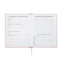 Дневник школьный 1-11 класс, ляссе, обложка искусственная кожа, с резинкой для ручки, бежевый