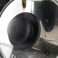 Крышка для сковороды и кастрюли Доляна, d=16 см, нержавеющий обод, пластиковая ручка, стекло, прозрачная