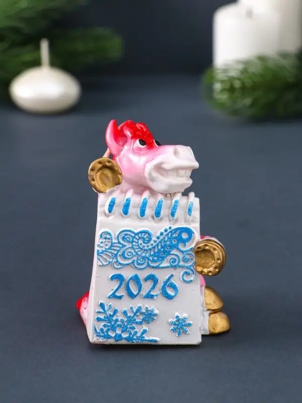 Свеча декоративная &laquo;Лошадка с открыткой&raquo; 6&times;4.5&times;8.5 см, розово-голубой