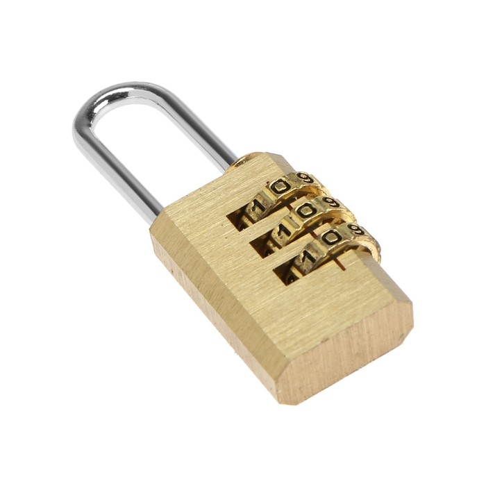 Замок навесной кодовый ТУНДРА ZK009, медь Замок навесной кодовый ТУНДРА ZK009, медь