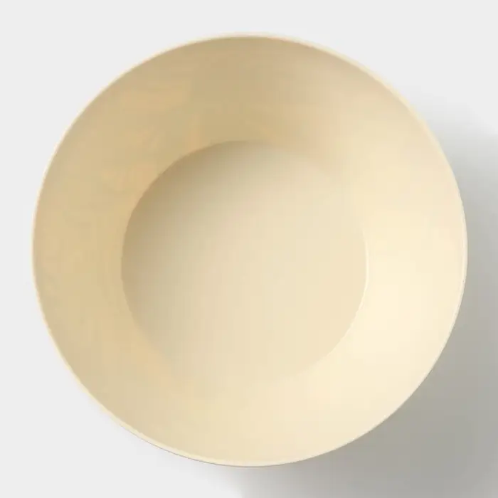 Тарелка глубокая &laquo;Лист папоротника&raquo;, 700 мл, пластик, d=15&times;6.8 см, бежевая
