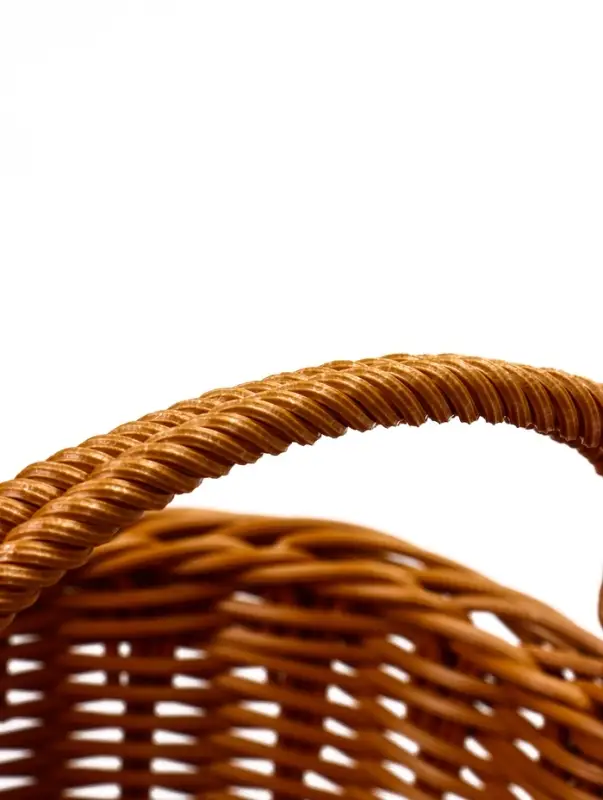 Корзина пластик 25 х 19 х 15 см, ручка17 см коричневый