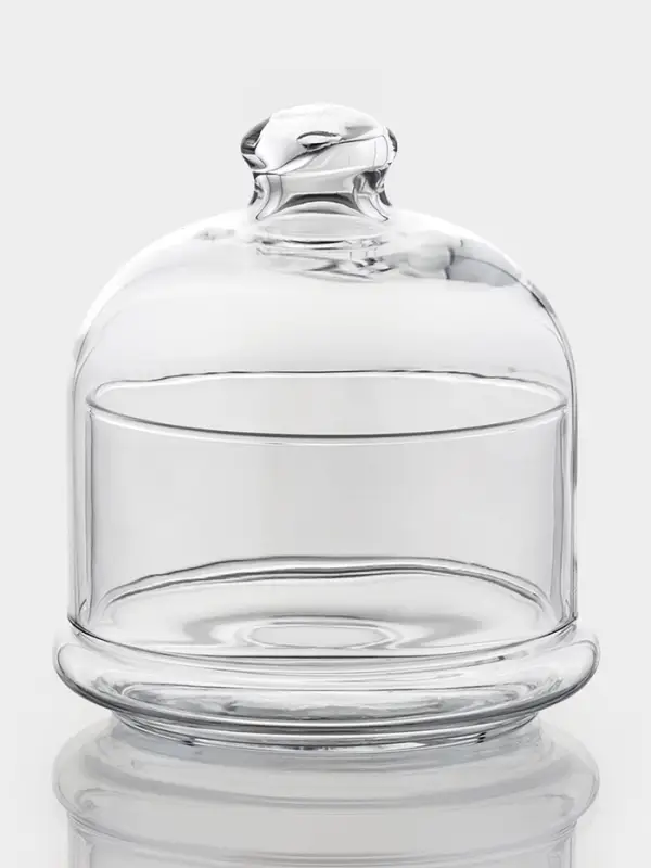Ёмкости сервировочные Paşabah&ccedil;e Villa Patisserie, одна ёмкость 500 мл, с крышкой, набор 3 шт., стекло, прозрачные