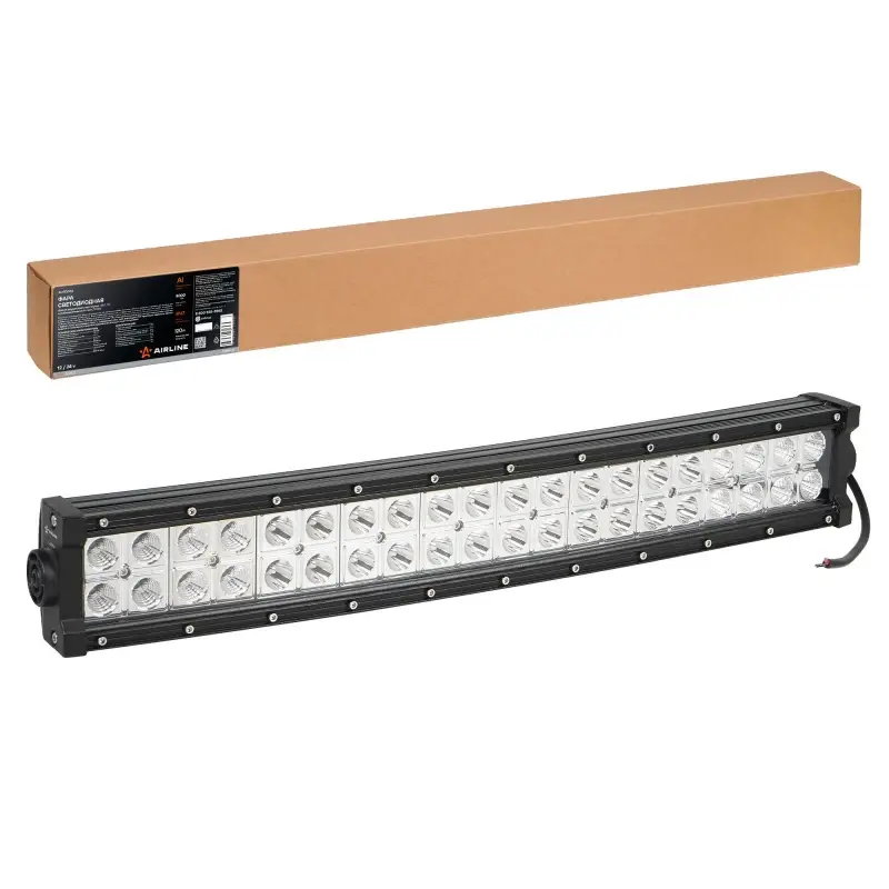 Фара (балка) светодиодная двухрядная изогн., 40LED, комбин. свет, 120Вт, 555х78х60мм, 12/24В, PRO