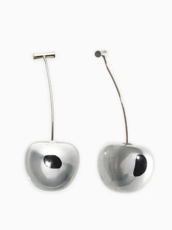 Серьги «Черешня», цвет серебро
