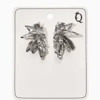 Серьги металл "Цветы половинки", цвет серебро Серьги металл "Цветы половинки", цвет серебро