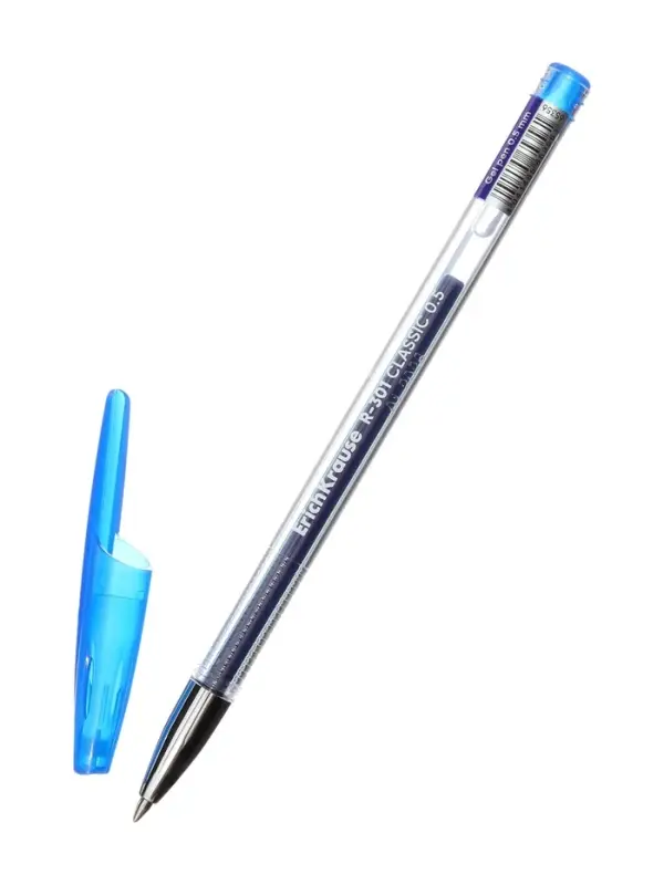 Ручка гелевая ErichKrause R=301 Gel Stick Classic, узел 0.5 мм, синяя