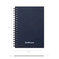 Тетрадь на спирали ErichKrause. Classic А6, 60 листов, в клетку, пластиковая обложка, блок офсет, МИКС