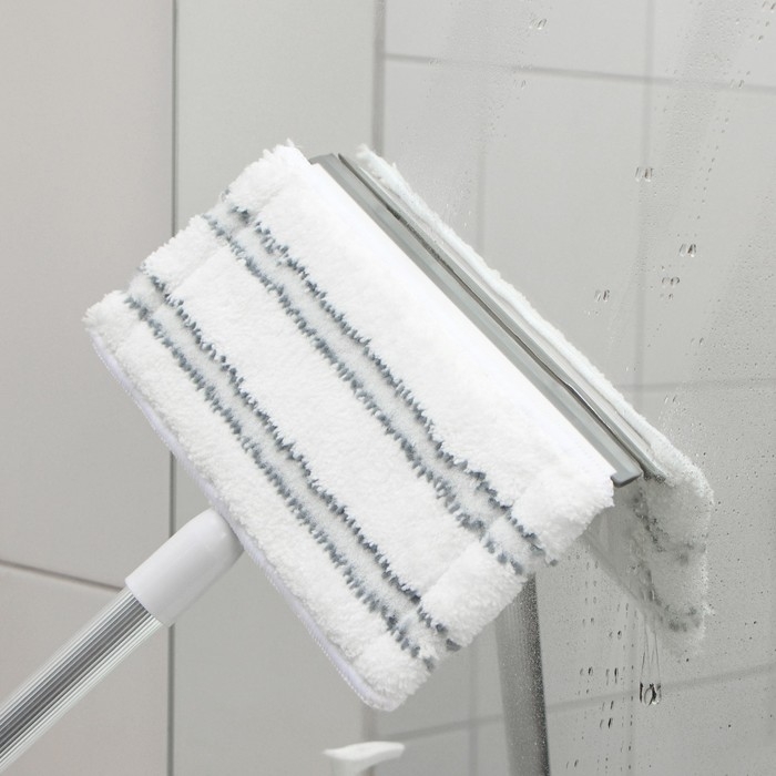 Щётка для окон Raccoon, телескопическая алюминиевая ручка 59(103) см, водосгон 20,5 см, насадка из микрофибры 20,5×12 см Щётка для окон Raccoon, телескопическая алюминиевая ручка 59(103) см, водосгон 20,5 см, насадка из микрофибры 20,5×12 см