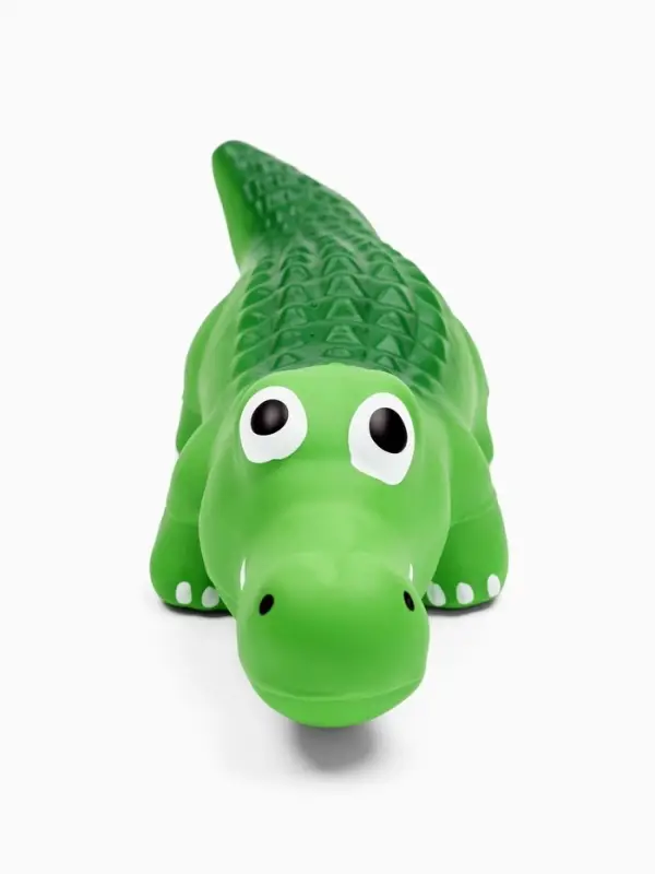 Игрушка пищащая для собак из латекса "Крокодил", 20,5 х 6,5