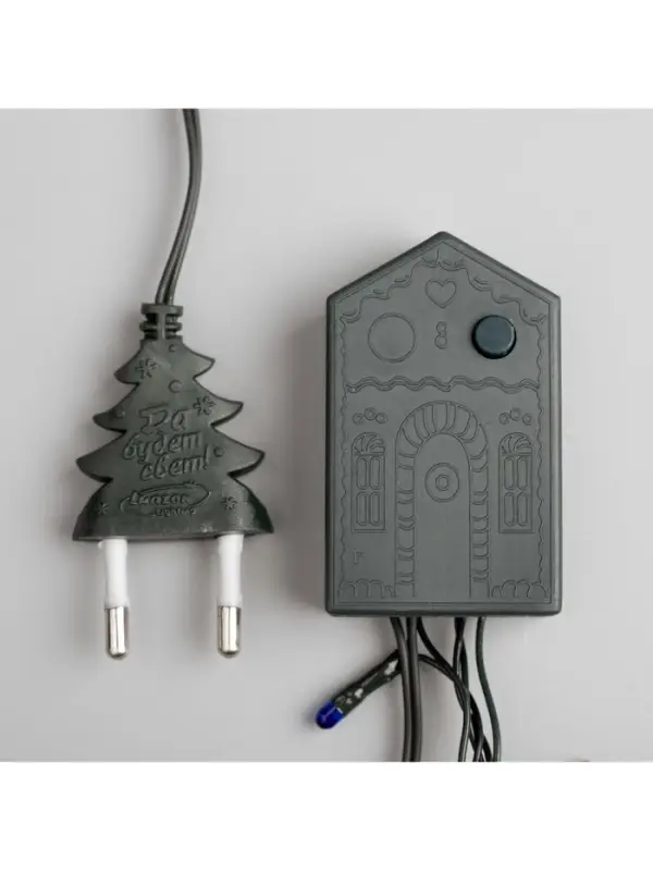 Гирлянда &laquo;Нить&raquo; 7 м, IP20, тёмная нить, 100 ламп, 8 режимов, 220 В, свечение мульти