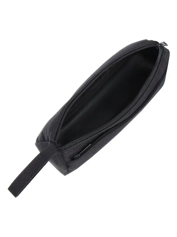 Пенал школьный на молнии Calligrata &laquo;Классика&raquo;, 2 отделения, чёрный