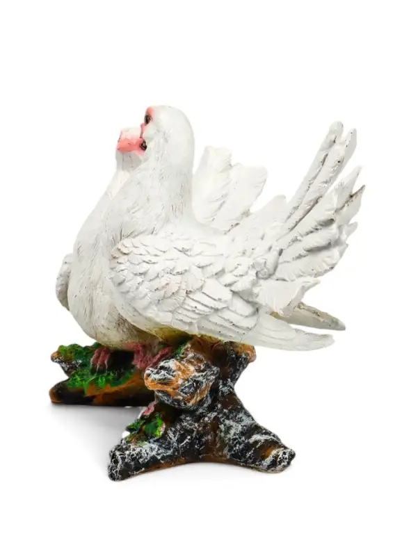 Садовая фигура из полистоуна &laquo;Голуби на коряге&raquo;, 37&times;18&times;37 см