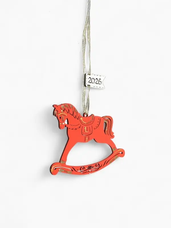 Набор ёлочных украшений "Лошадки. 2026" 11,5х8,5 см Ассорти, 5 шт.