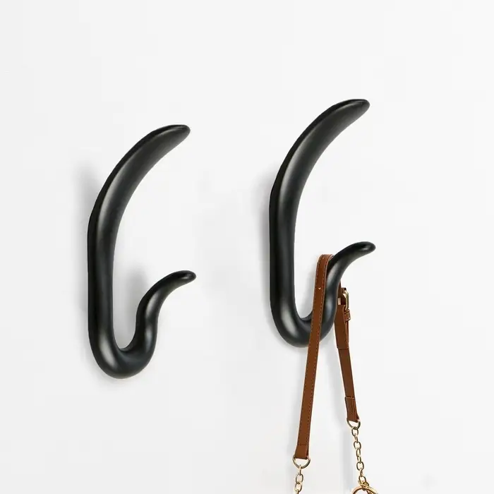 Крючок мебельный CAPPIO DUCK, двухрожковый, цвет черный