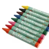 Восковые мелки 8 цветов ErichKrause Baby Jumbo, утолщенные, круглые