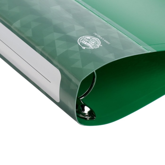 Папка на 4 кольцах А4 Calligrata, 40 мм, 700 мкм, пластик, внутренний карман, карман на корешок, зеленая Папка на 4 кольцах А4 Calligrata, 40 мм, 700 мкм, пластик, внутренний карман, карман на корешок, зеленая