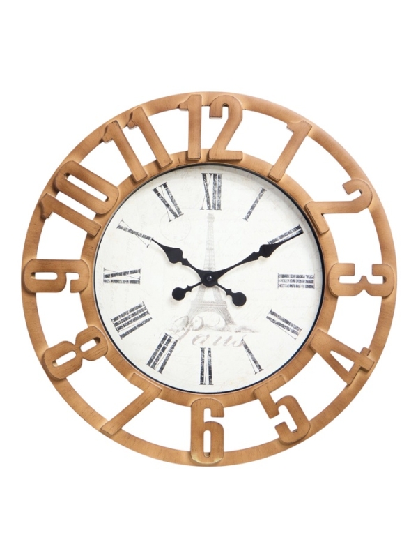 Часы настенные интерьерные «Эйфелева башня», плавный ход, циферблат d-50 см Часы настенные интерьерные «Эйфелева башня», плавный ход, циферблат d-50 см